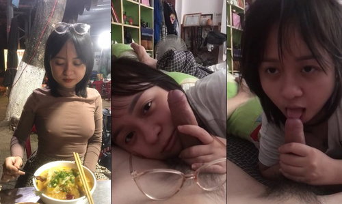 Em thèm quá vứt cả kính sang một bên để bú cu cho anh